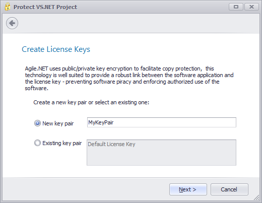 protect visual studio project - create license keys